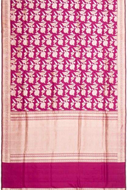 Banarasi Silk Kadwa Jaal Purple Saree