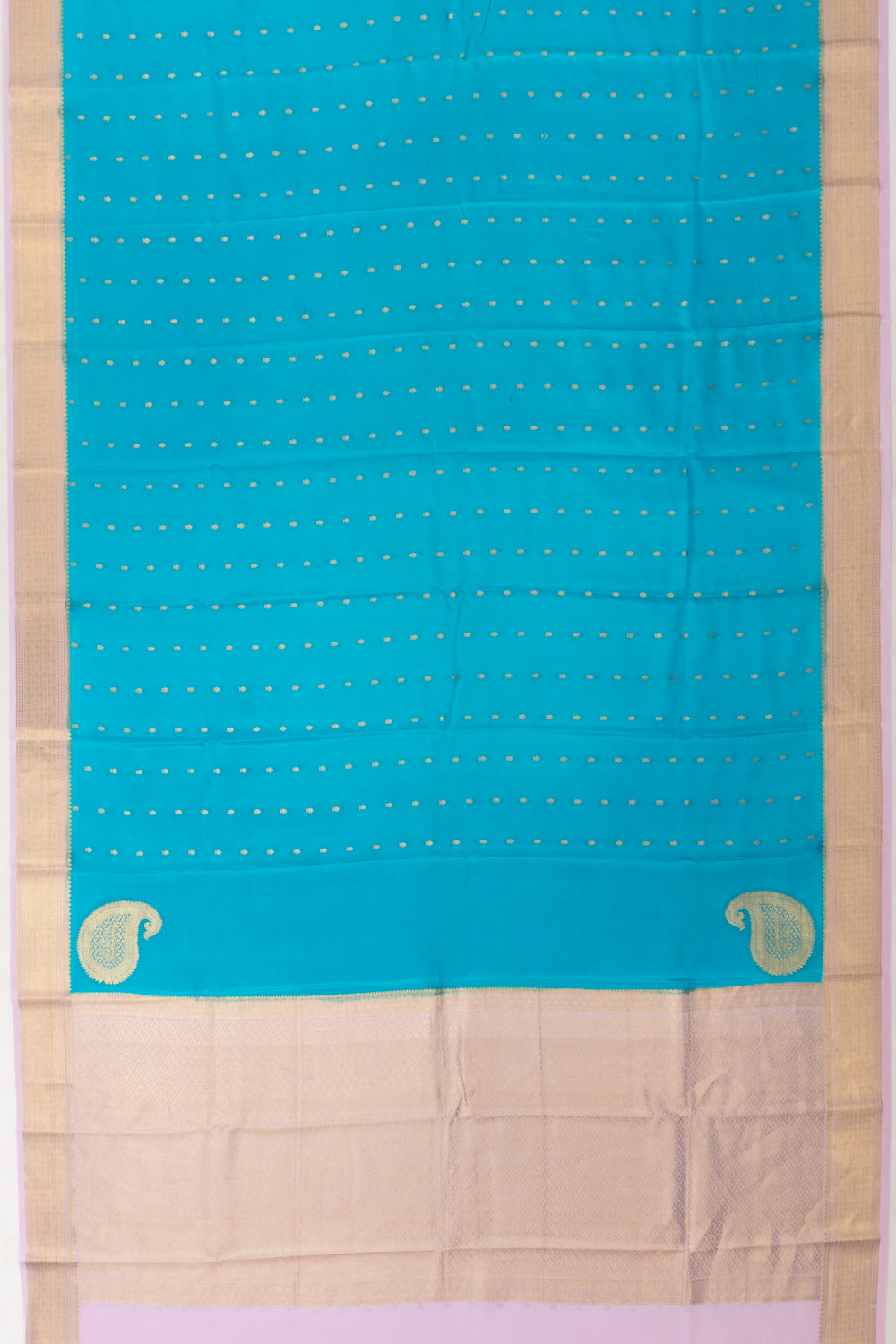 Mysore Silk Butta Sky Blue Saree