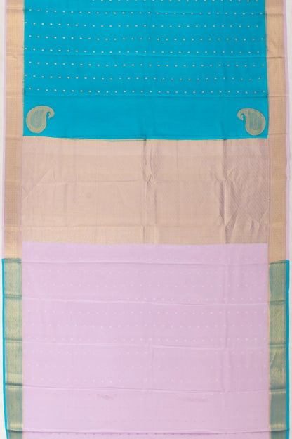 Mysore Silk Butta Sky Blue Saree