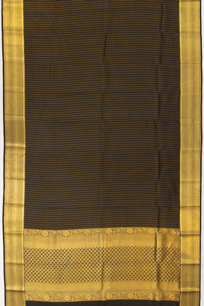 Mysore Silk Brocade Black Saree