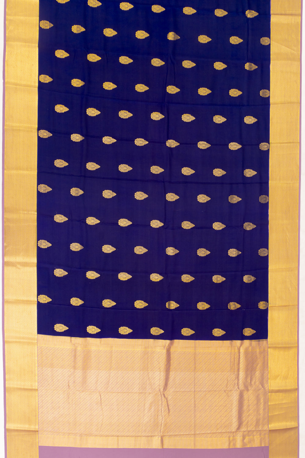 Mysore Silk Butta Dark Blue Saree