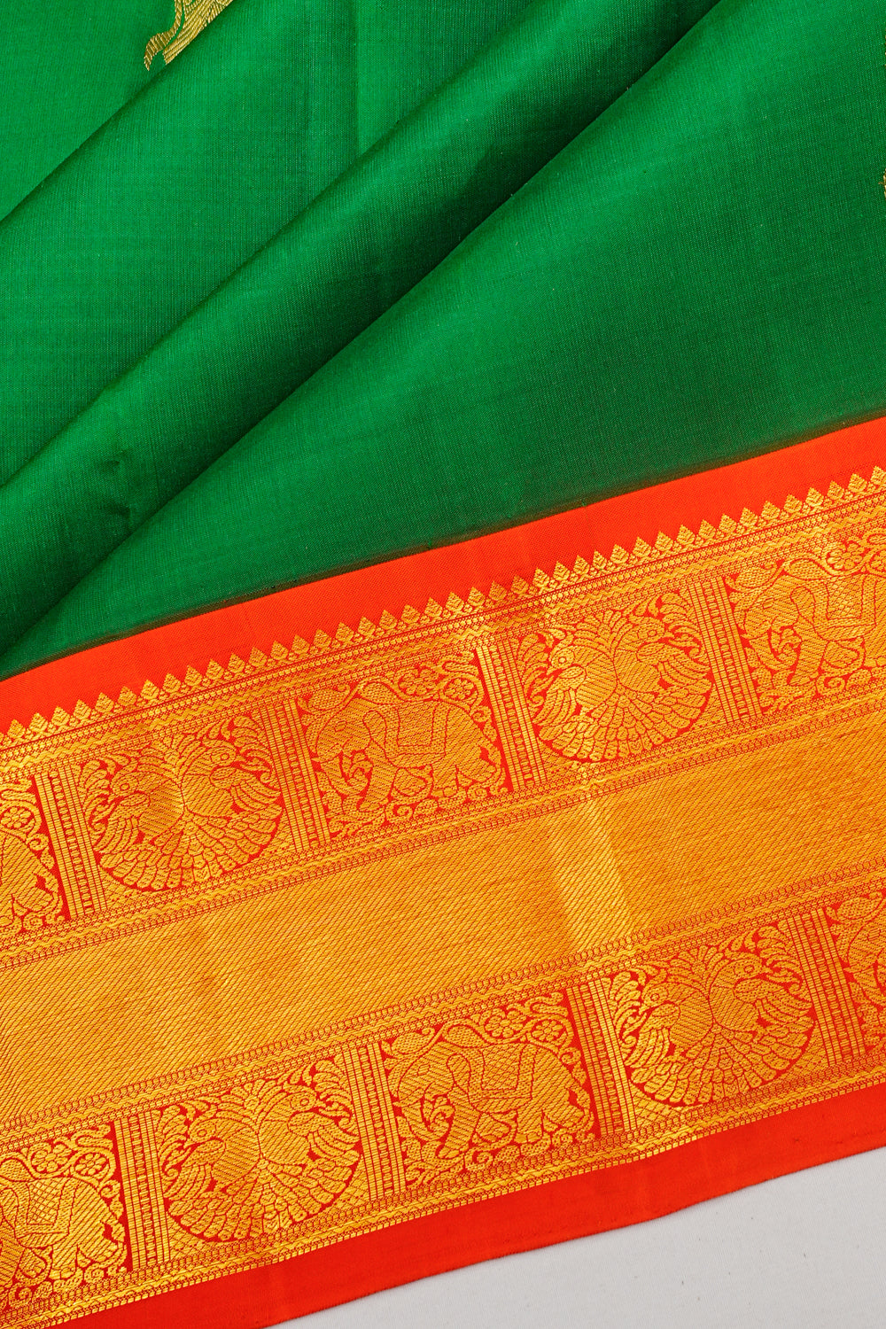 Kanchipuram Silk Butta Green Saree