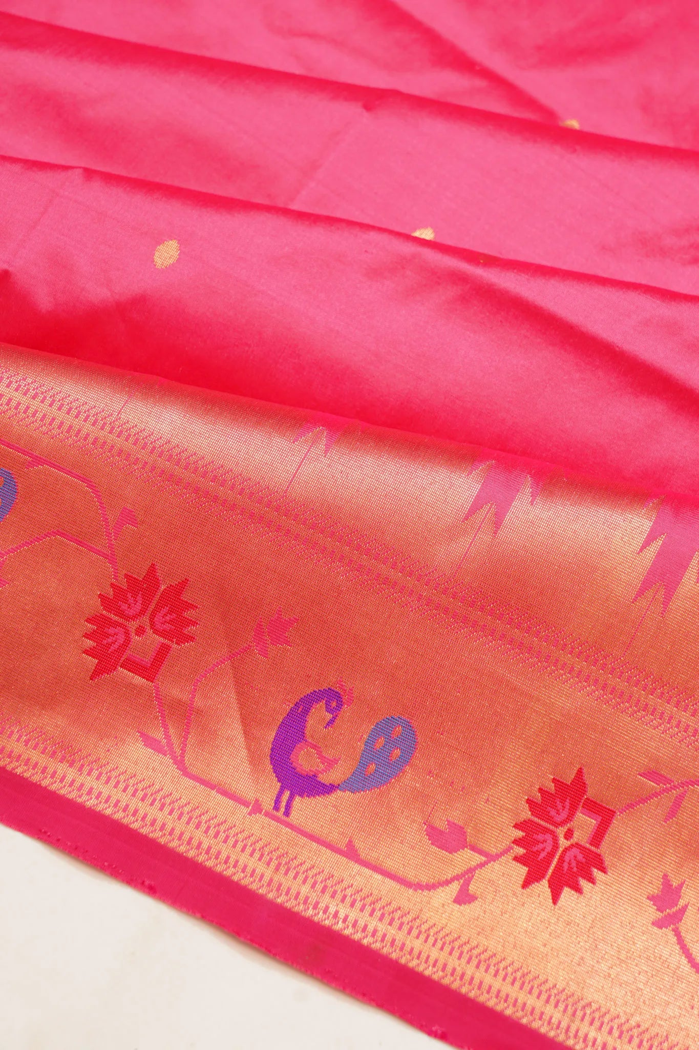 Muniya Silk Butta Pink Saree