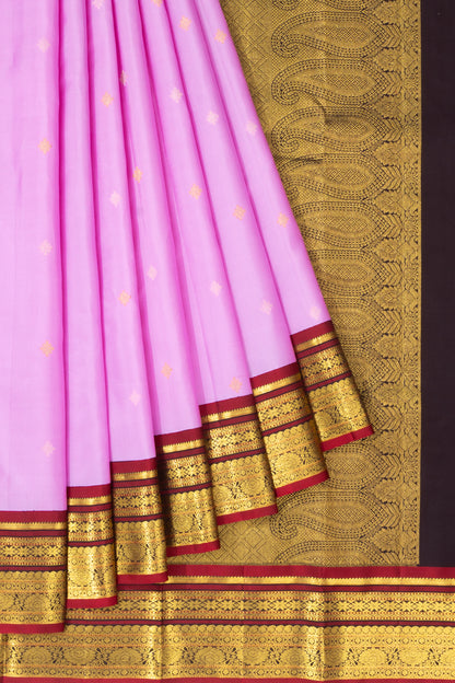 Classic Kanchipuram Silk Butta Lavender Saree