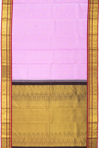 Classic Kanchipuram Silk Butta Lavender Saree