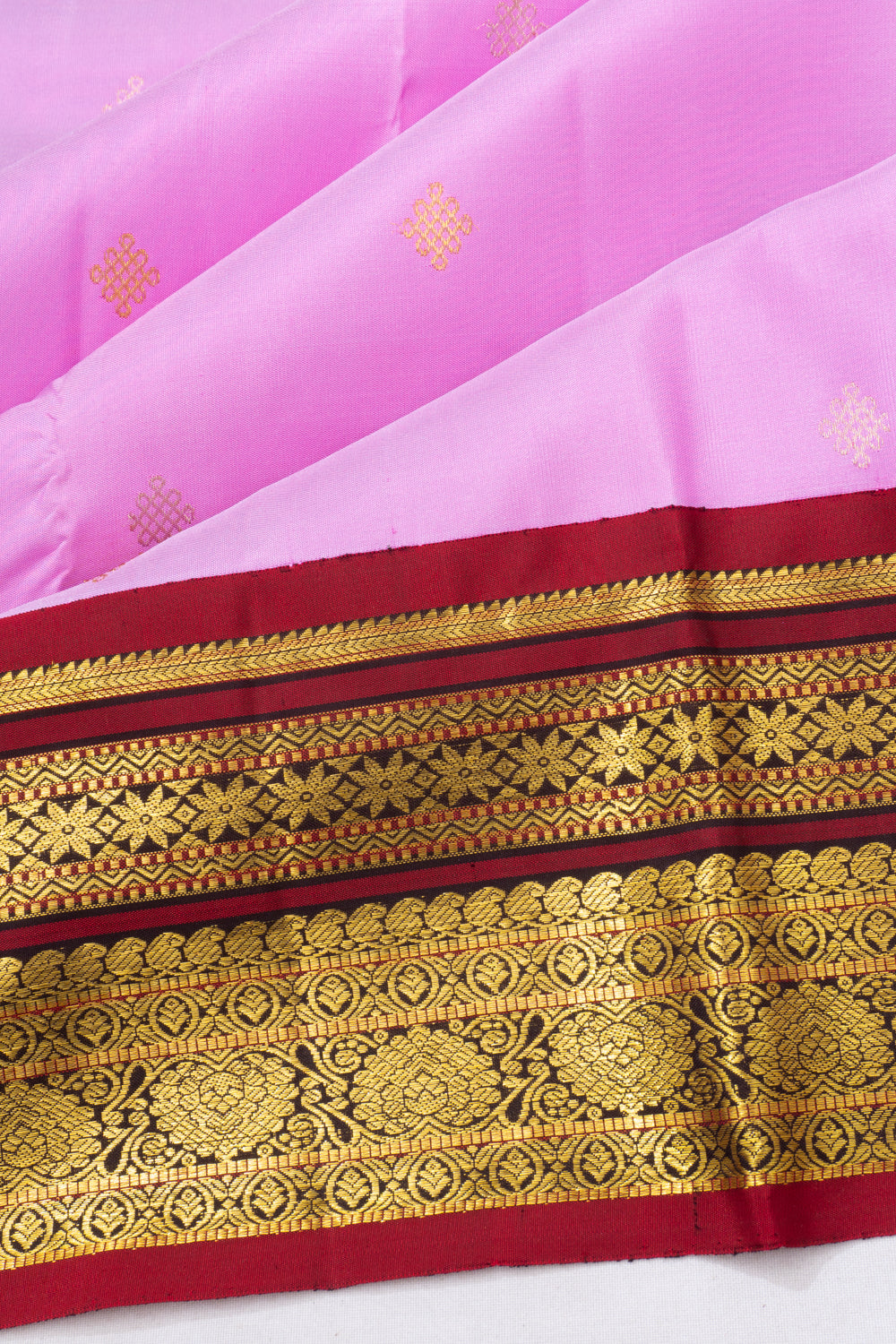 Classic Kanchipuram Silk Butta Lavender Saree