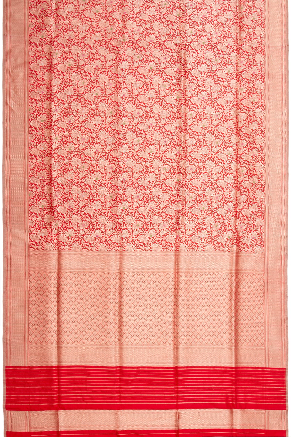 Banarasi Silk Brocade Red Saree