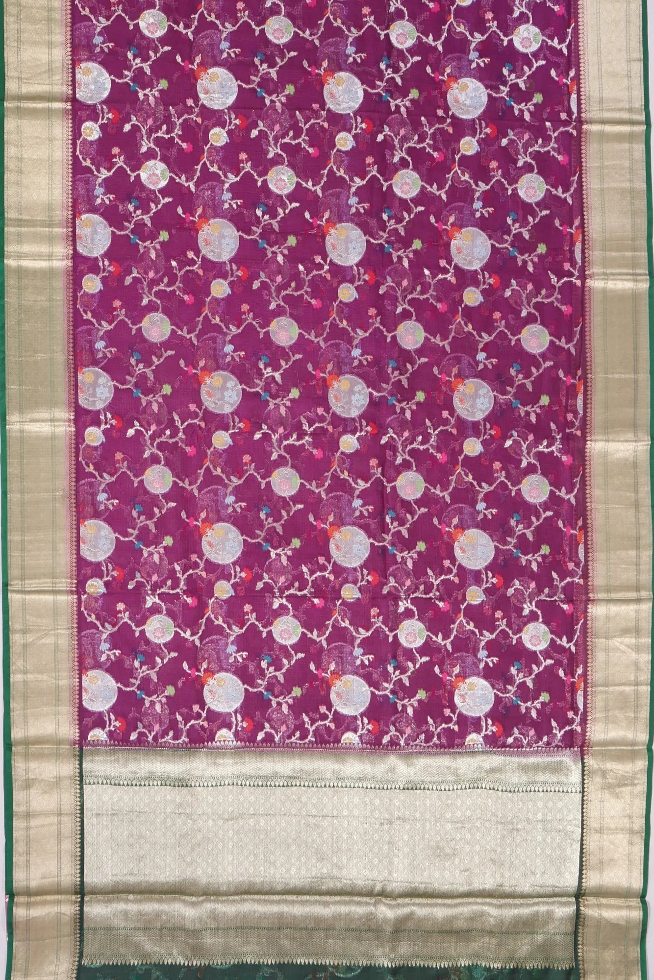 Kankatala Kota Soft Silk Jaal Purple Saree g2