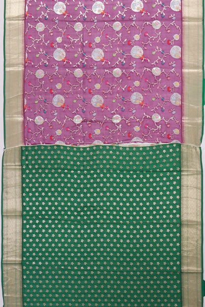 Kankatala Kota Soft Silk Jaal Purple Saree g2