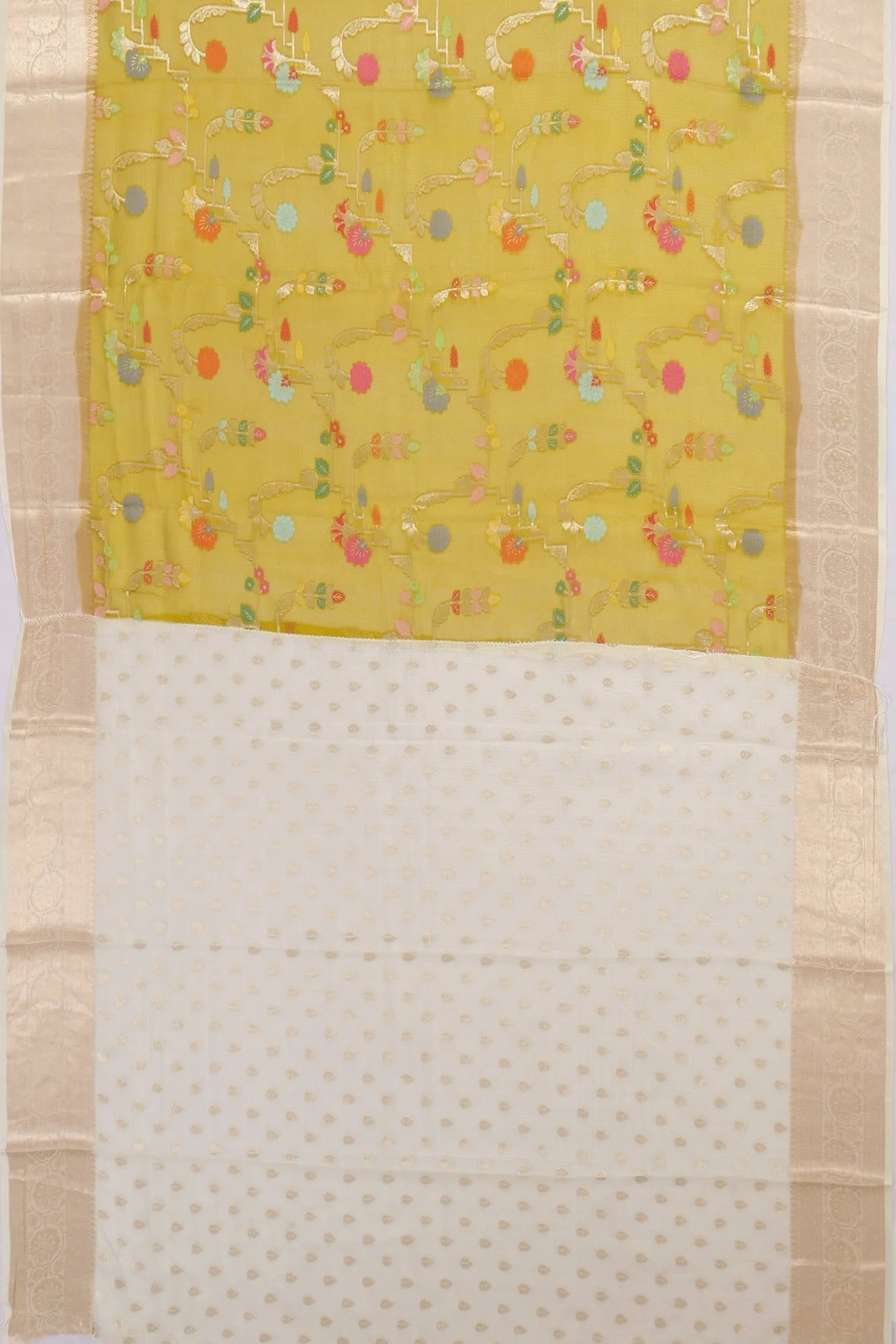 Kankatala Kota Soft Silk Jaal Mehendi Green Saree g2