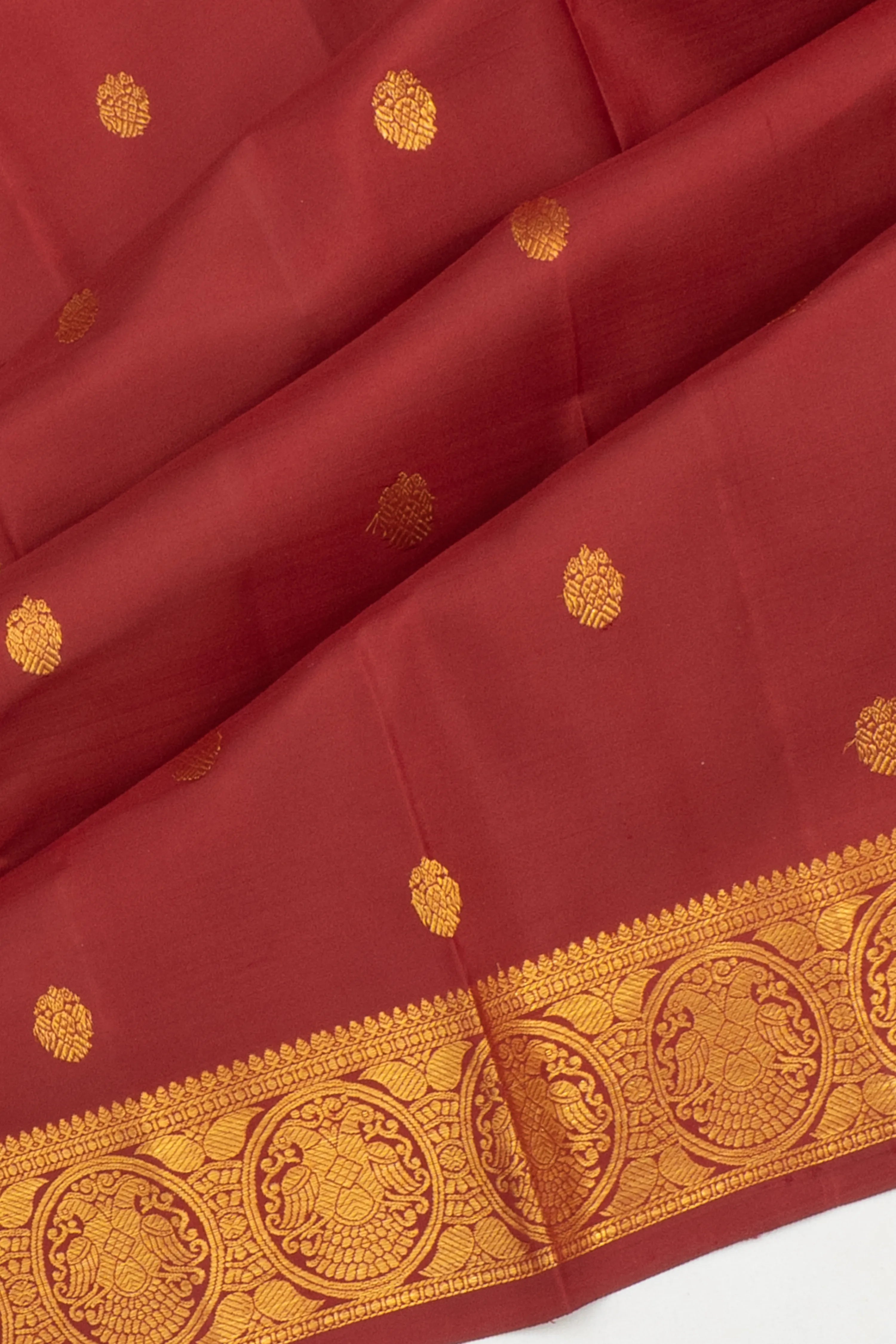 Classic Kanchipuram Silk Butta Maroon Saree
