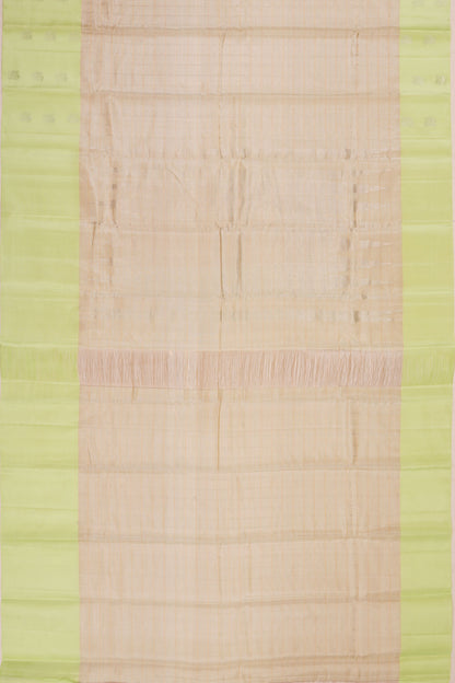Tussar Checks Beige Saree
