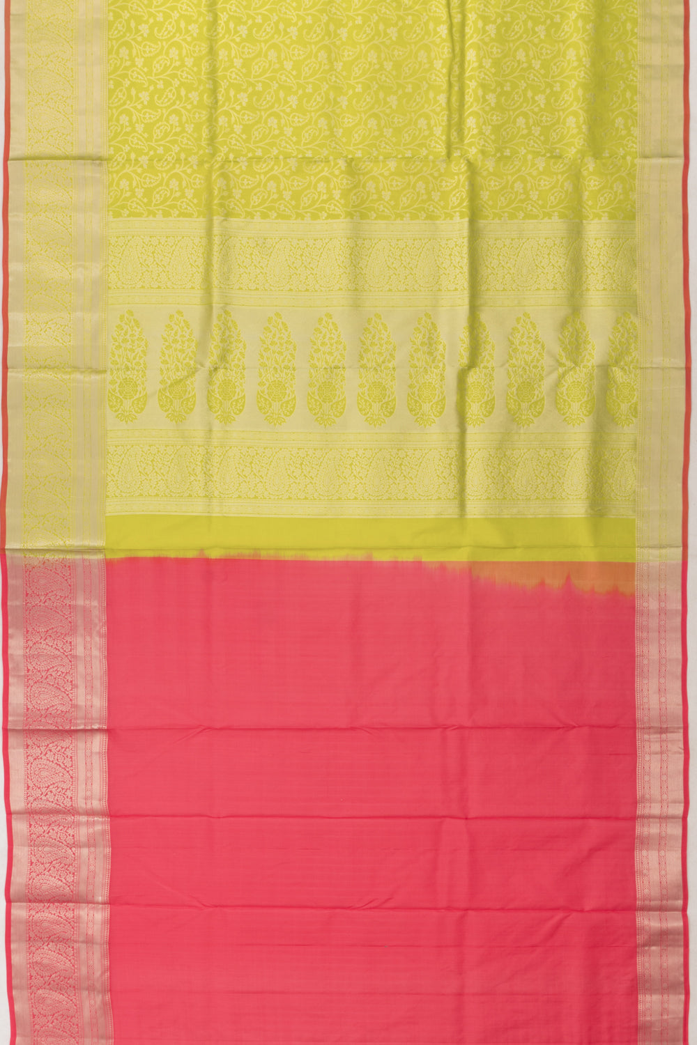 Coimbatore Soft Silk Jaal Green Saree