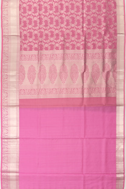 Coimbatore Soft Silk Jaal Pink Saree