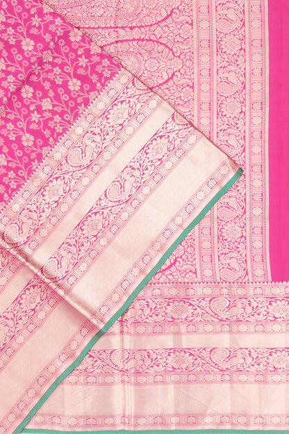 Coimbatore Soft Silk Jaal Pink Saree