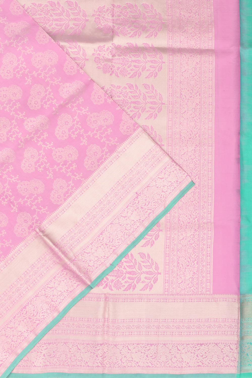 Coimbatore Soft Silk Jaal Baby Pink Saree