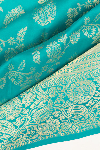 Coimbatore Soft Silk Jaal Pastel Blue Saree