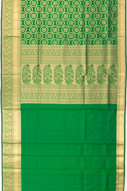 Coimbatore Soft Silk Jaal Green Saree