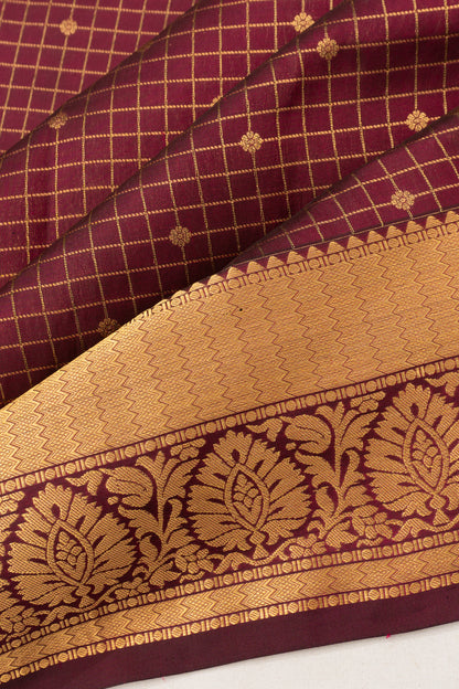 Coimbatore Soft Silk Checks And Butta Purple Saree