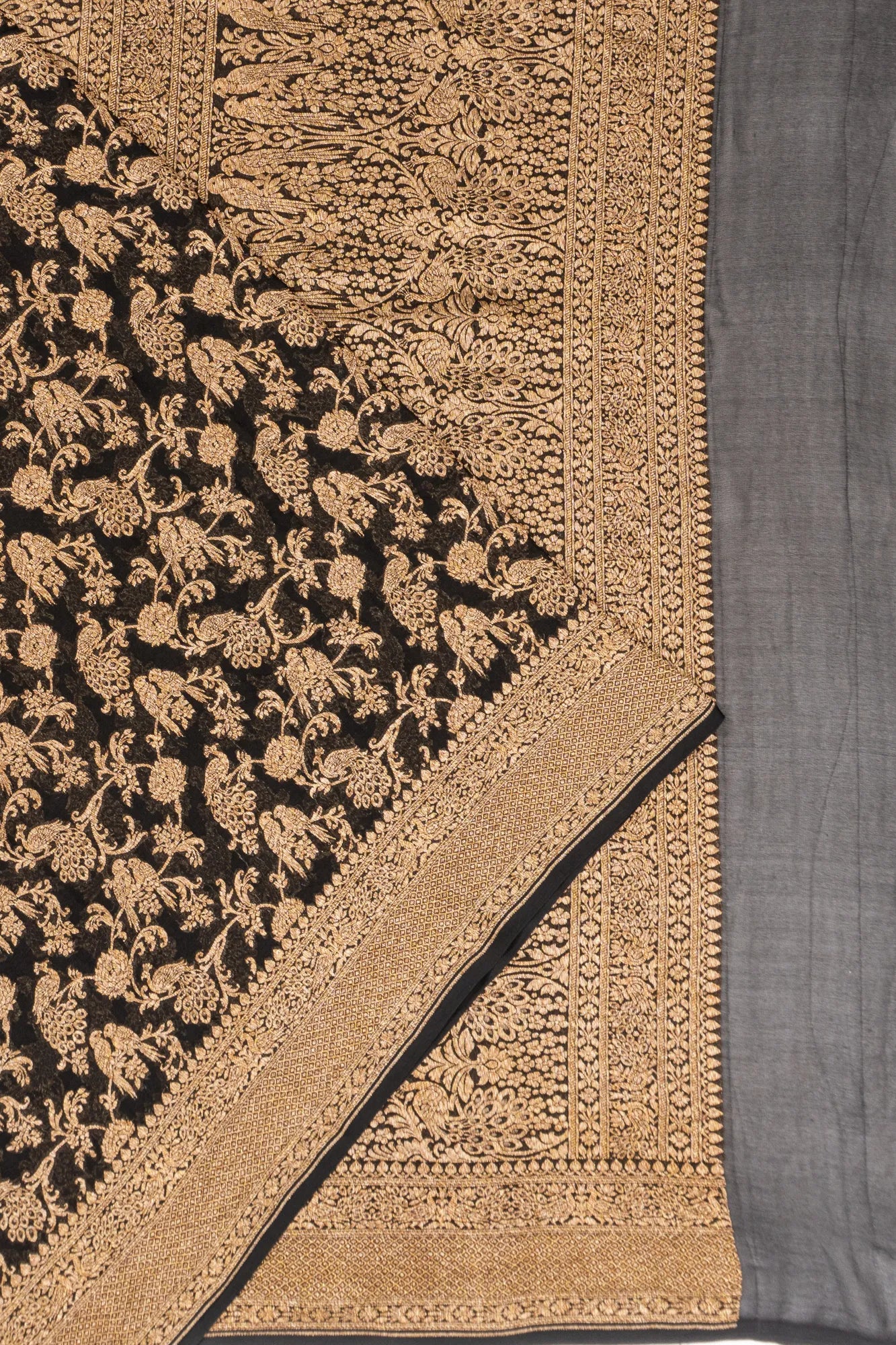 Banarasi Georgette Brocade Black Saree