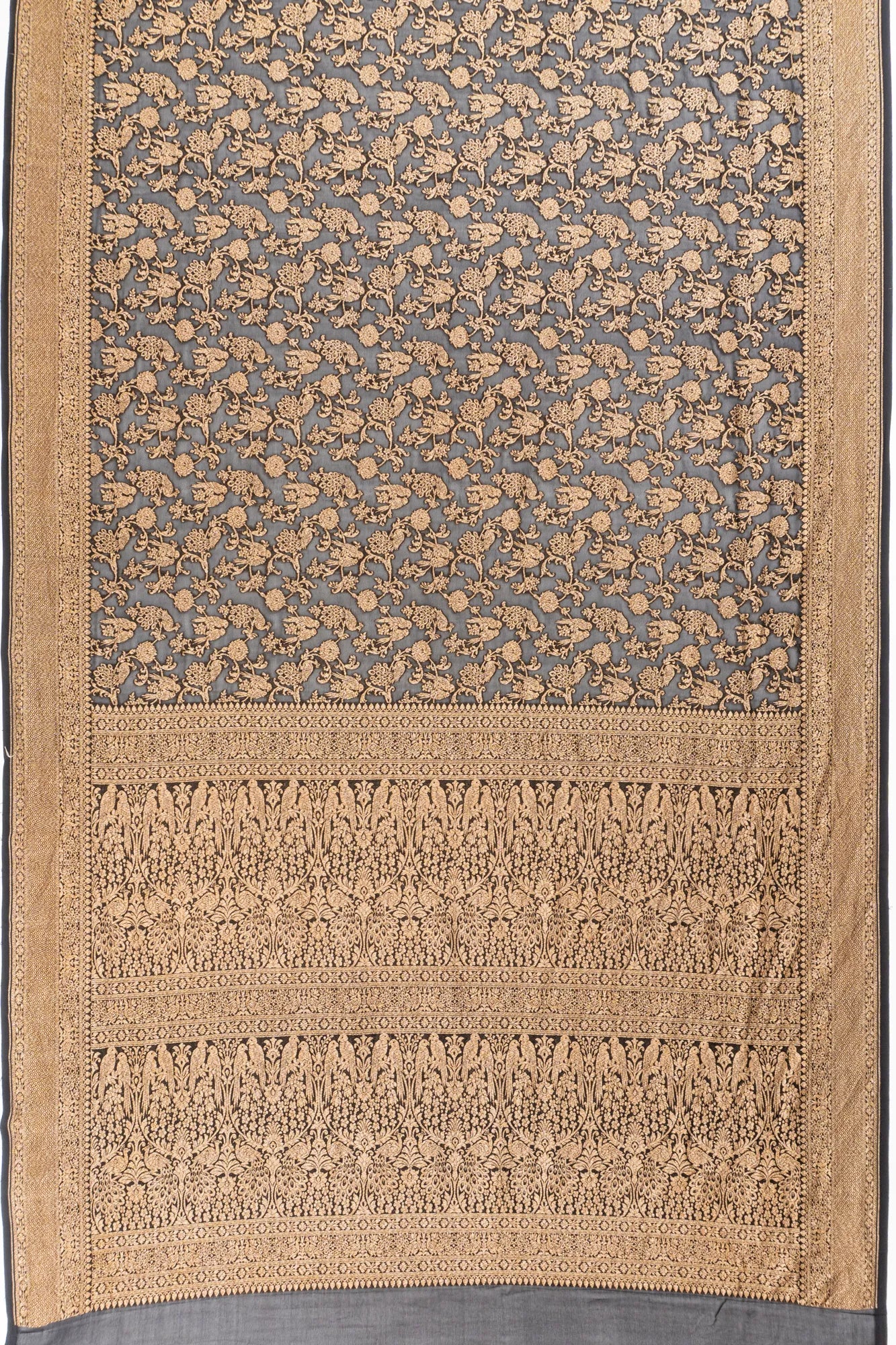 Banarasi Georgette Brocade Black Saree