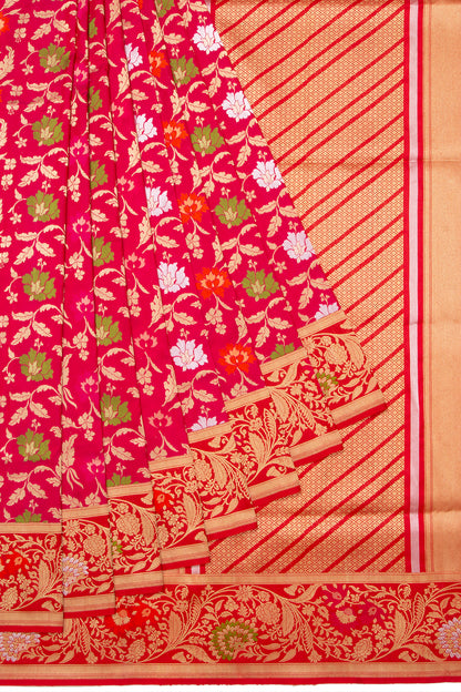 Banarasi Silk Brocade Pink Saree