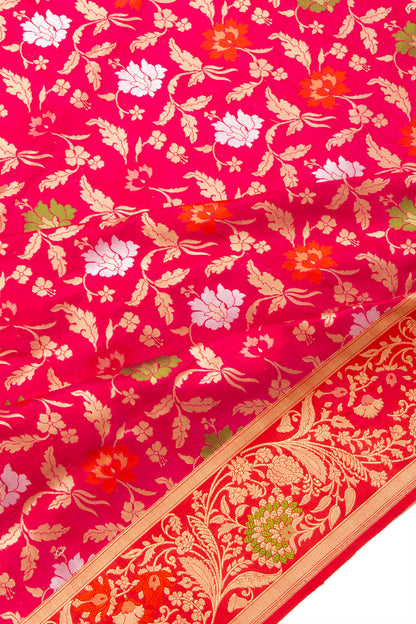 Banarasi Silk Brocade Pink Saree