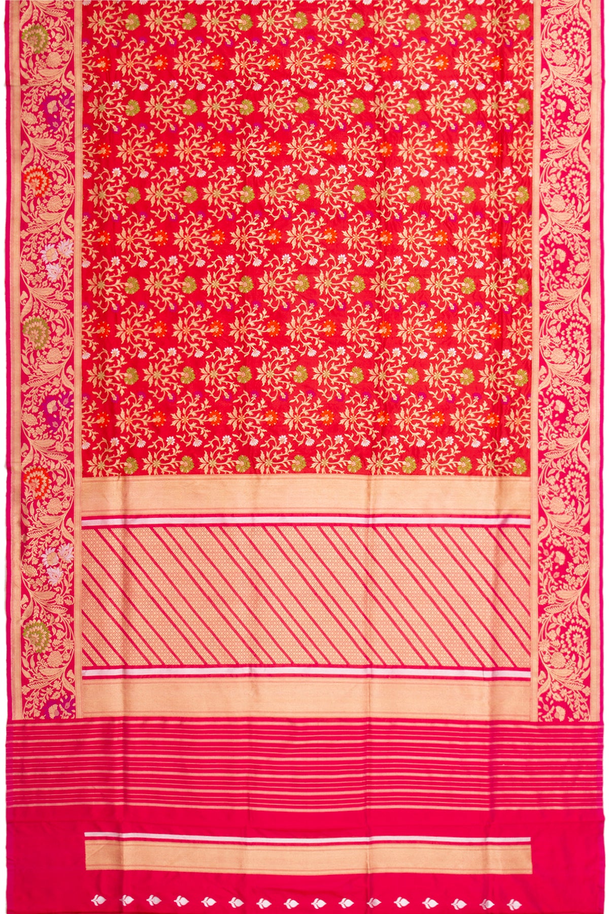 Banarasi Silk Brocade Red Saree