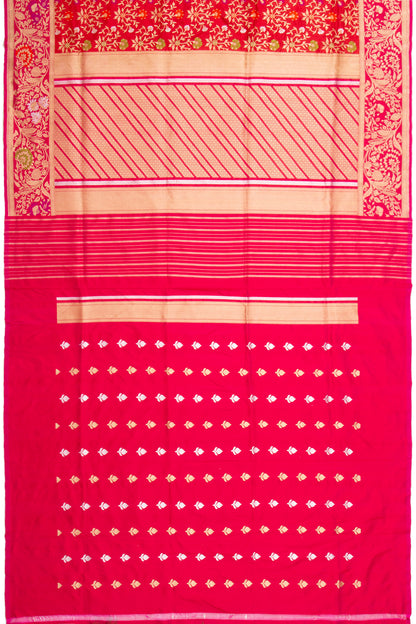 Banarasi Silk Brocade Red Saree