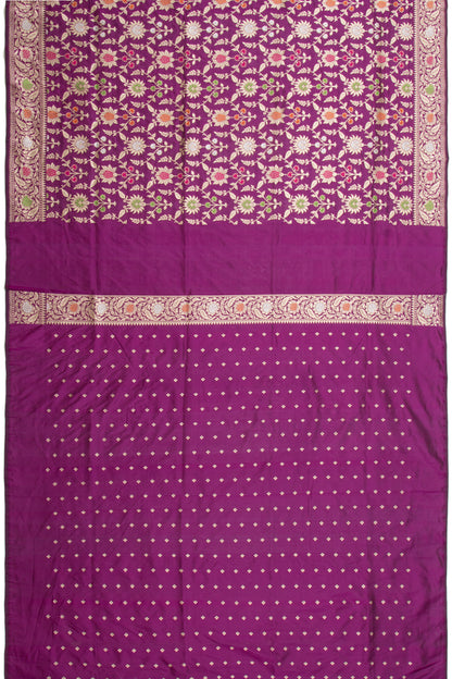 Banarasi Silk Jaal Purple Saree