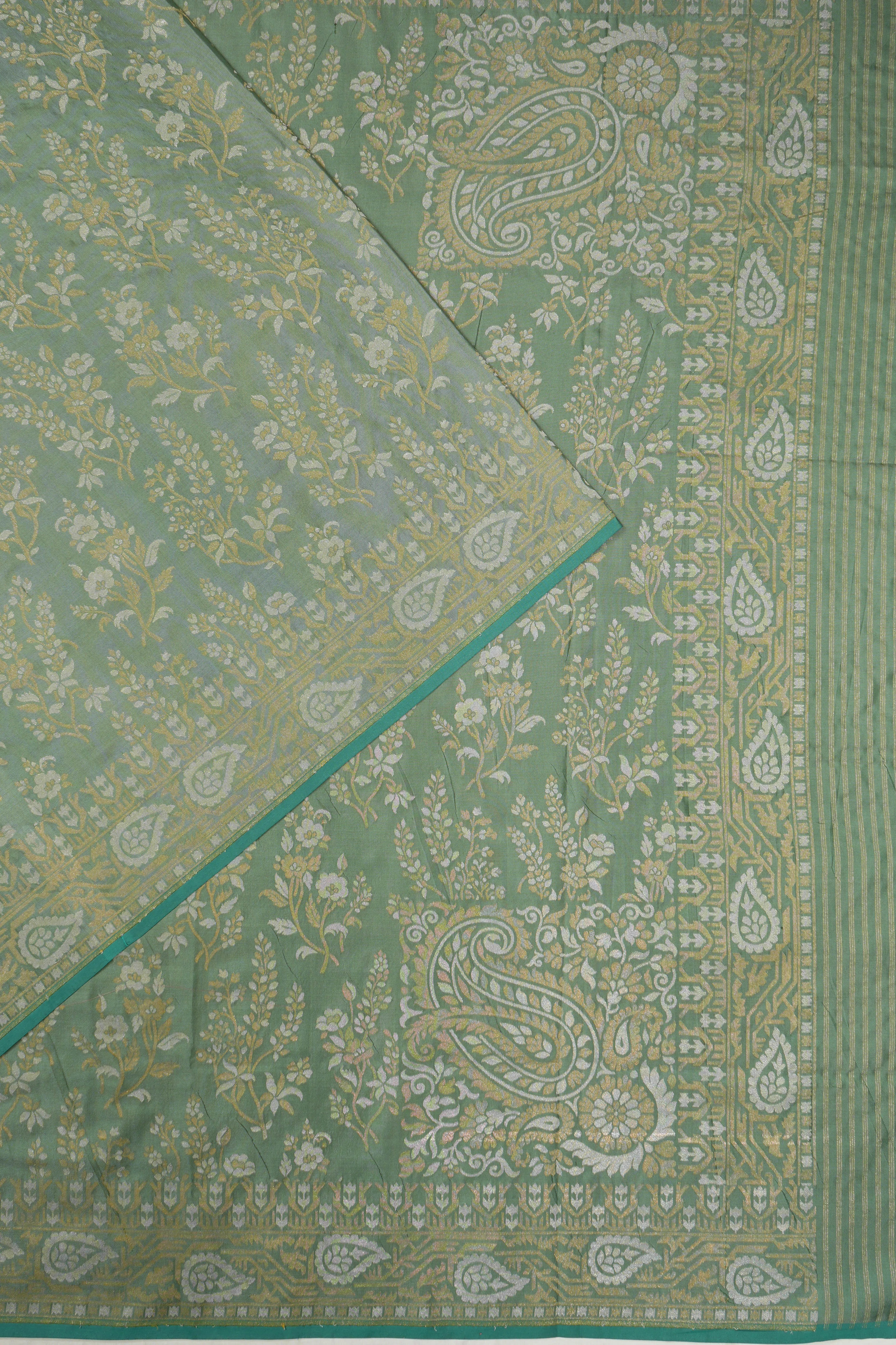 Banarasi Silk Brocade Green Saree