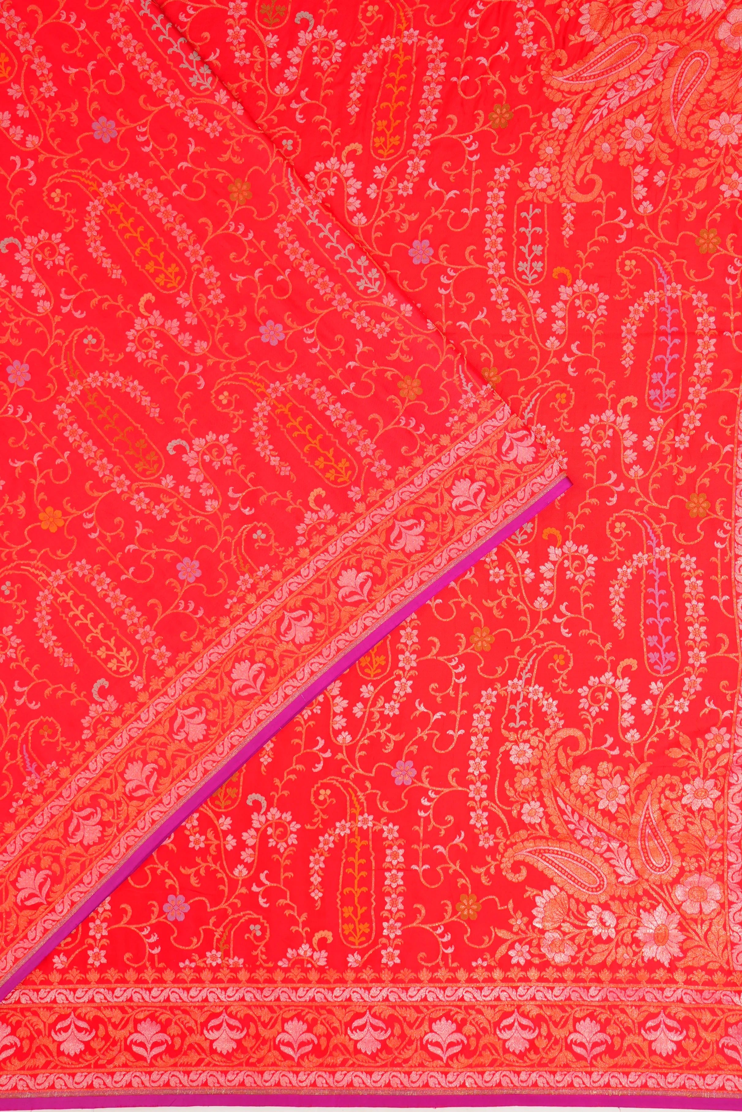 Banarasi Silk Brocade Red Saree