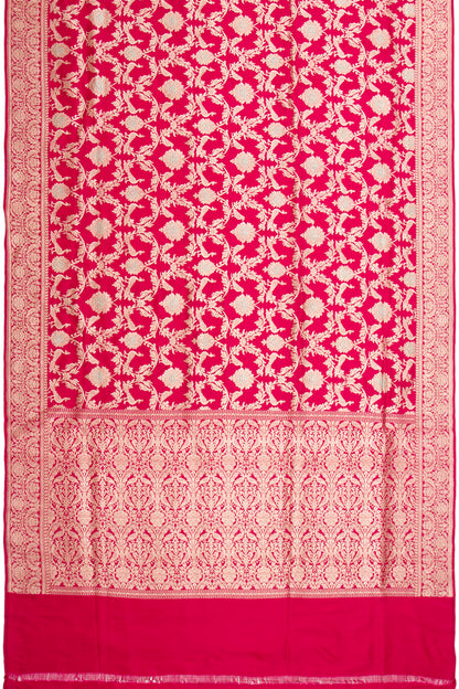 Banarasi Silk Kadwa Jaal Pink Saree