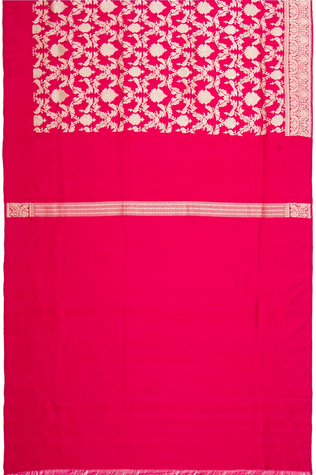 Banarasi Silk Kadwa Jaal Pink Saree