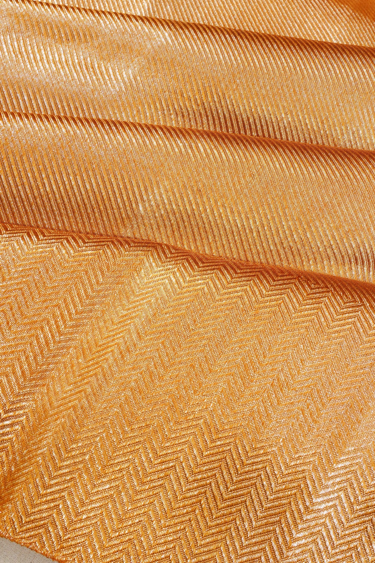 Kanchipuram Silk Tissue Brocade Gold Saree