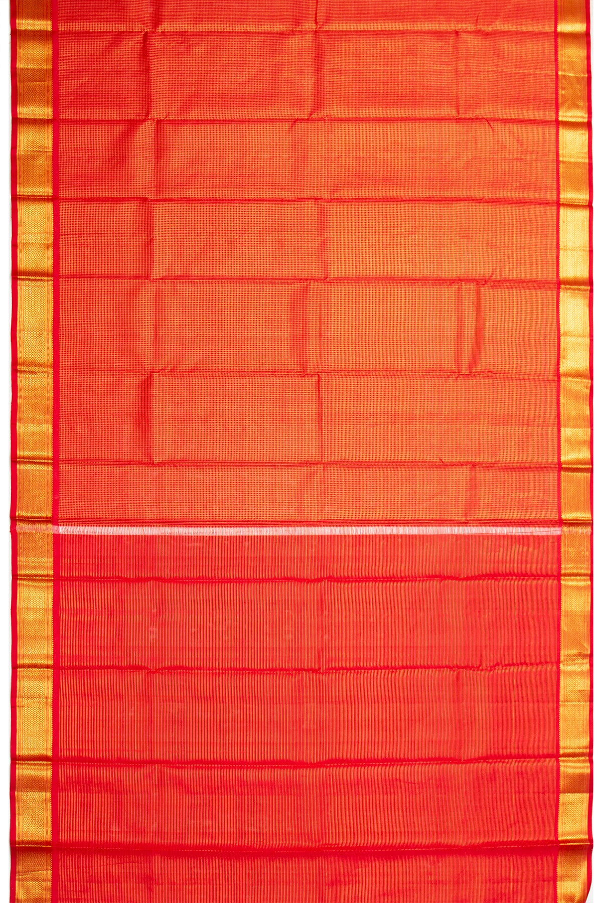 Kanchipuram Silk Checks Red Saree