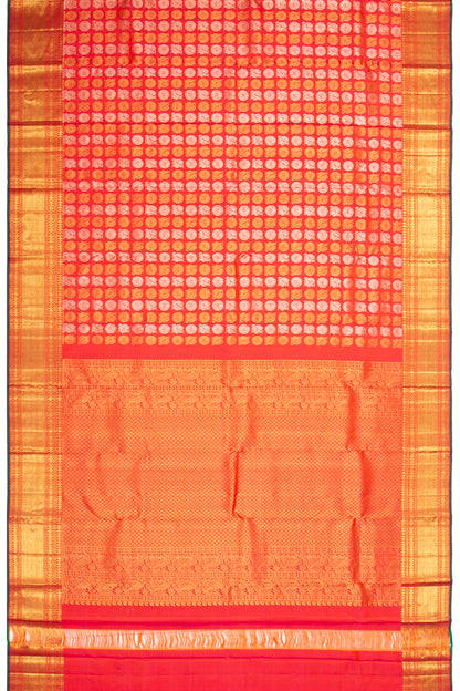 Kanchipuram Silk Brocade Red Saree