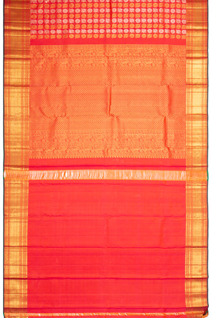 Kanchipuram Silk Brocade Red Saree