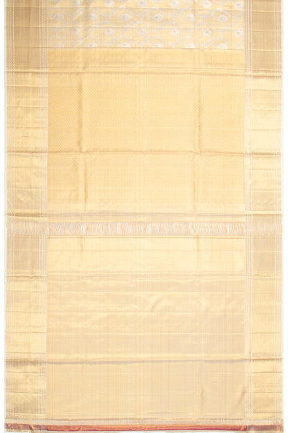 Kanchipuram Silk Tissue Jaal Gold Saree