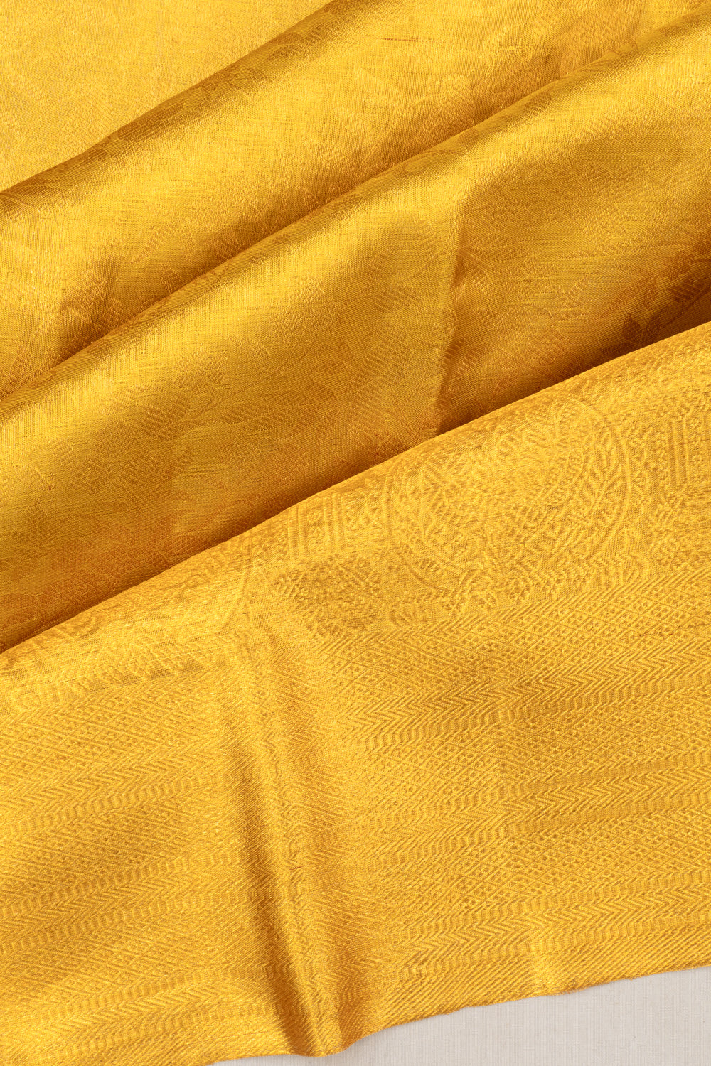 Kanchipuram Silk Tissue Brocade Gold Saree