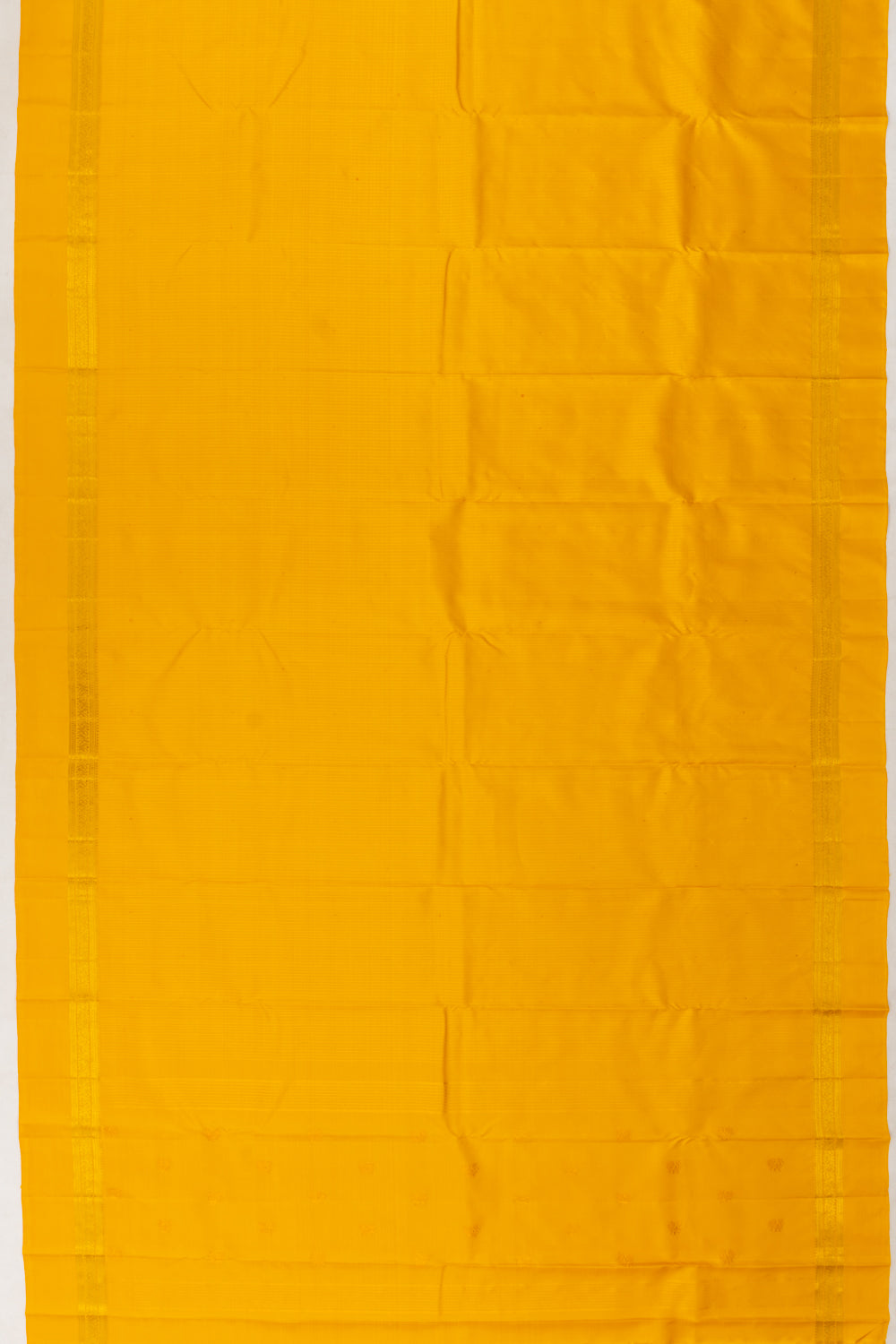 Classic Kanchipuram Silk Vertical Lines Yellow Saree