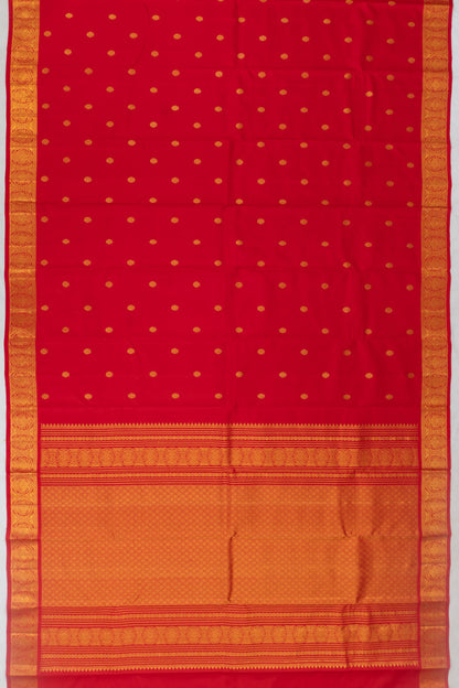 Kanchipuram Silk Butta Red Saree