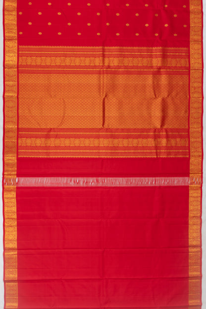 Kanchipuram Silk Butta Red Saree