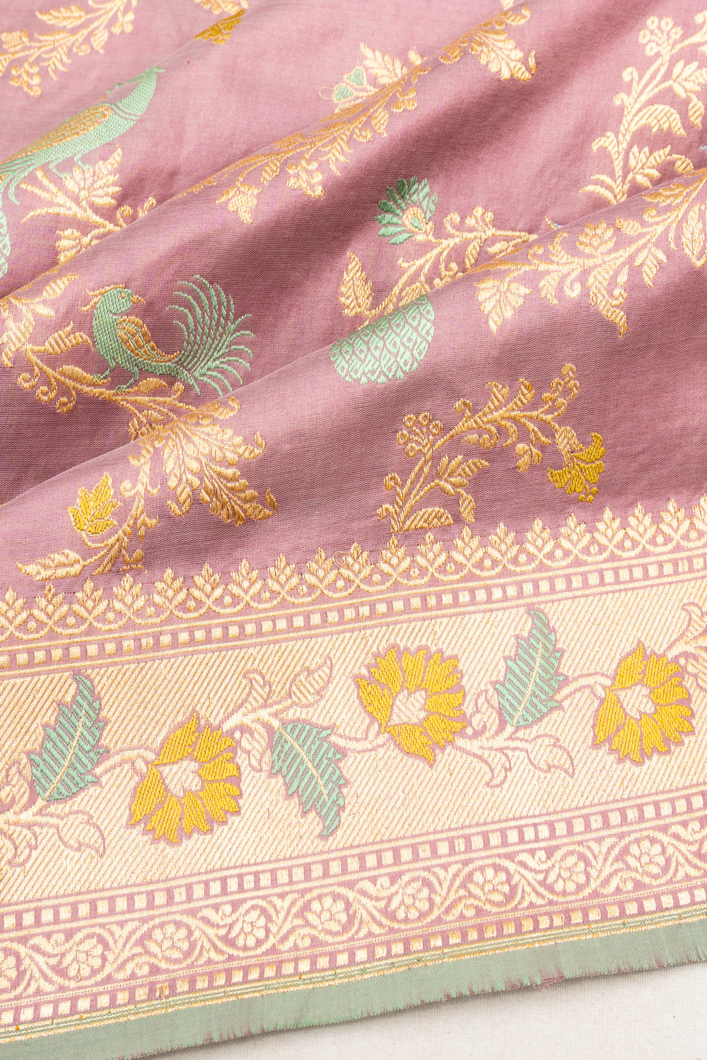 Banarasi Silk Jaal Lilac Saree