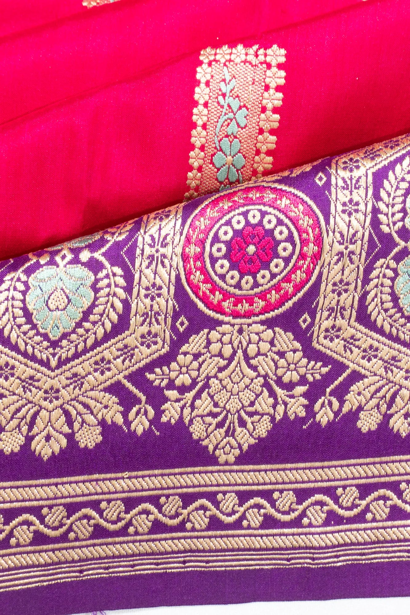 Banarasi Silk Butta Pink Saree