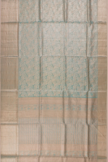 Taranga Kanchi Silk Tissue Brocade Pastel Blue Saree