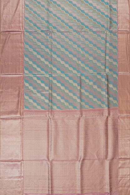 Taranga Kanchi Silk Tissue Brocade Sky Blue Saree