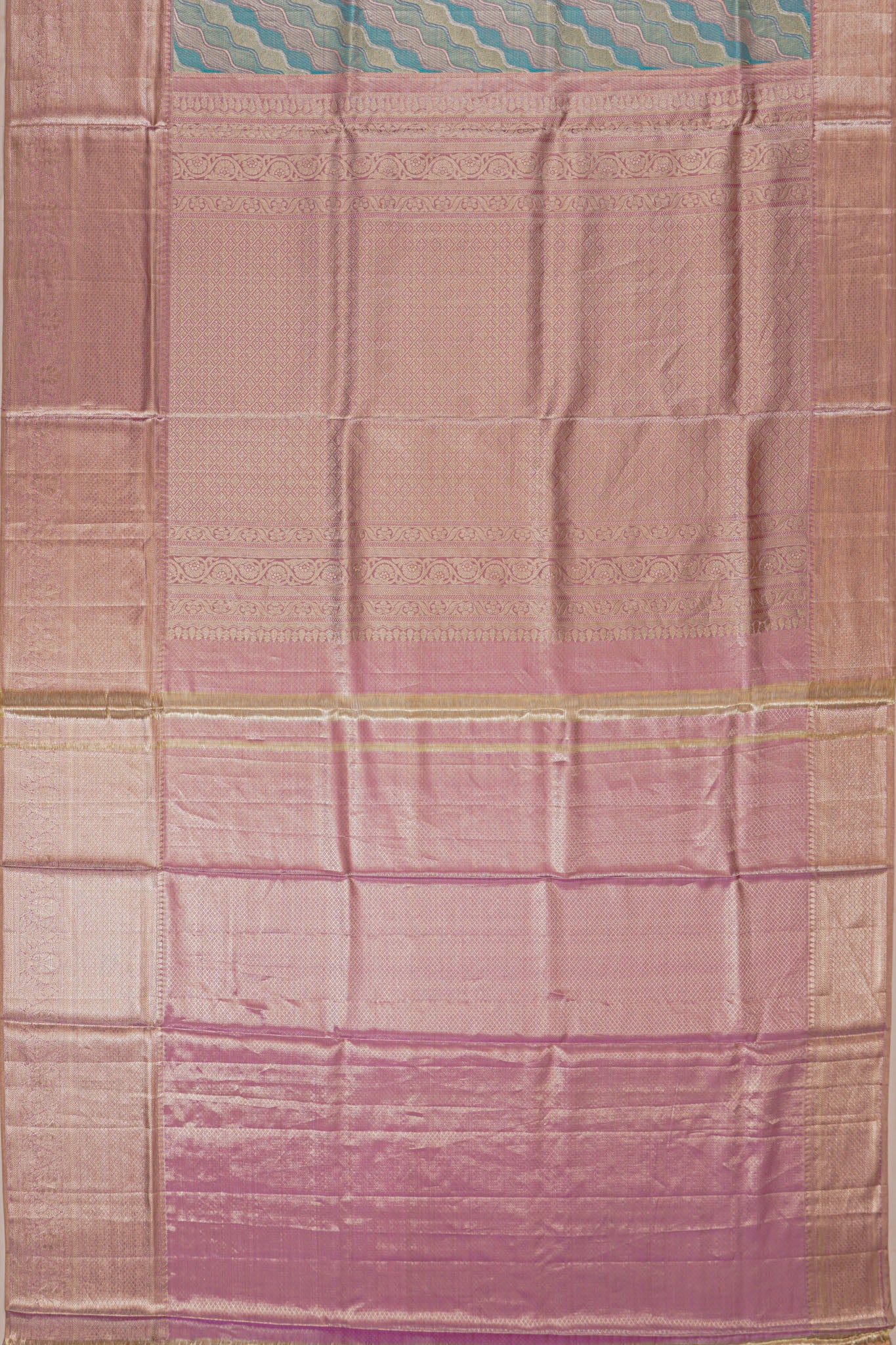 Taranga Kanchi Silk Tissue Brocade Sky Blue Saree