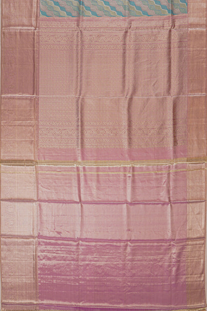 Taranga Kanchi Silk Tissue Brocade Sky Blue Saree