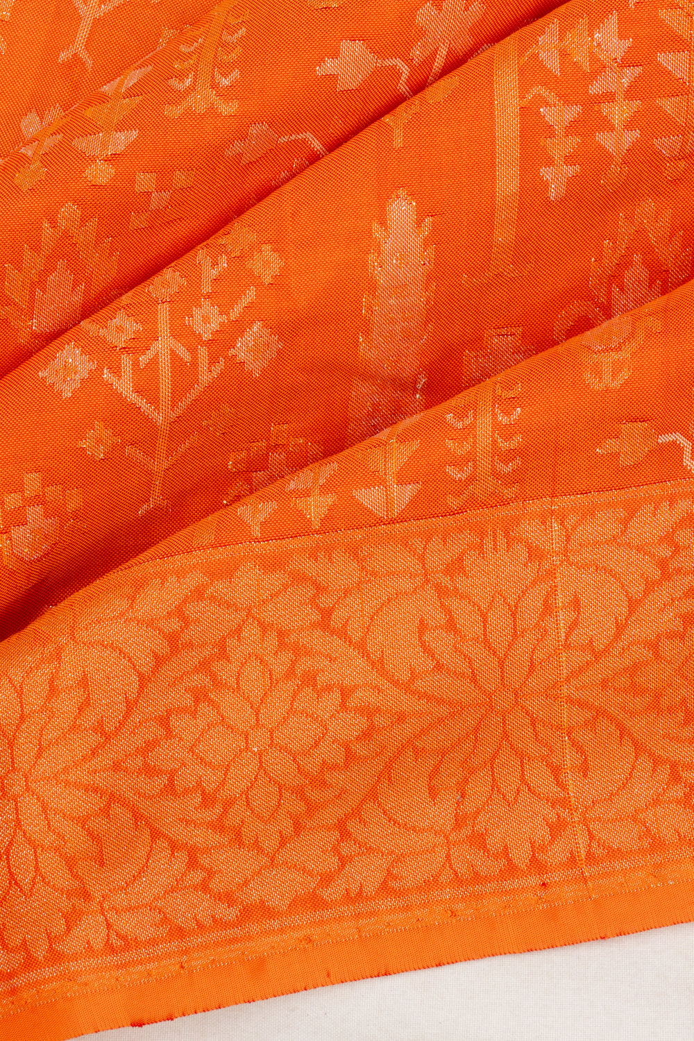 Banarasi Silk All Over Jamdani Orange Saree